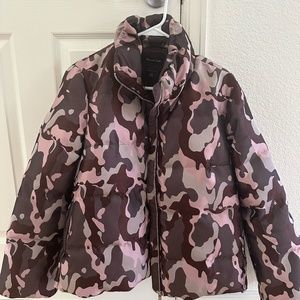 Massimo Dutti Camouflage Down Jacket Size M
